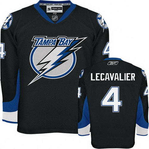 durable Tampa Bay Lightning 4 Vincent Lecavalier Black NHL Hockey Jersey